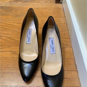 Jimmy Choo black leather heels